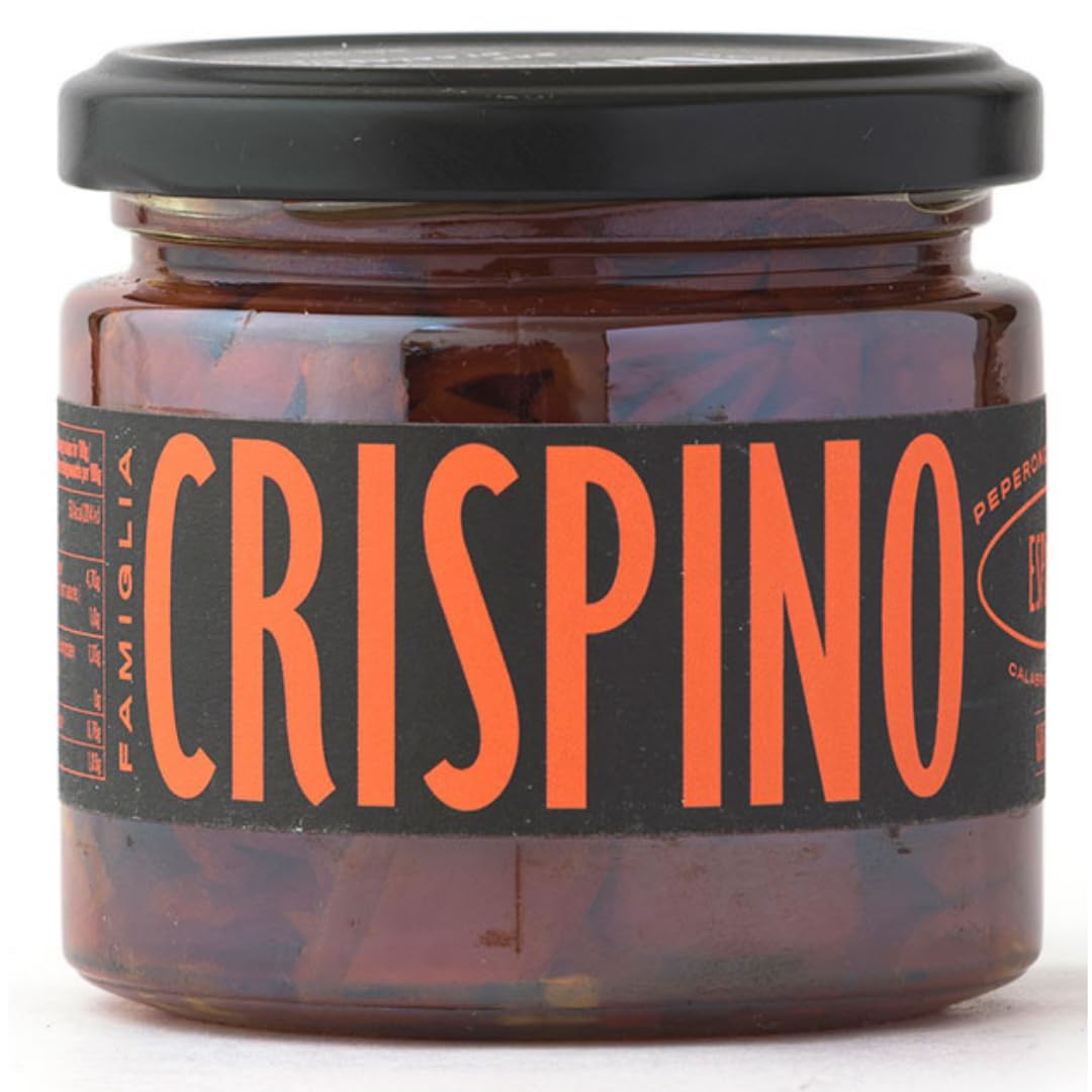 Famiglia Crispino - Authentic Calabrian Sliced Chili Peppers – 1 Pack - Gourmet Hot Peppers Imported from Italy, Vegan and Gluten Free Spicy and