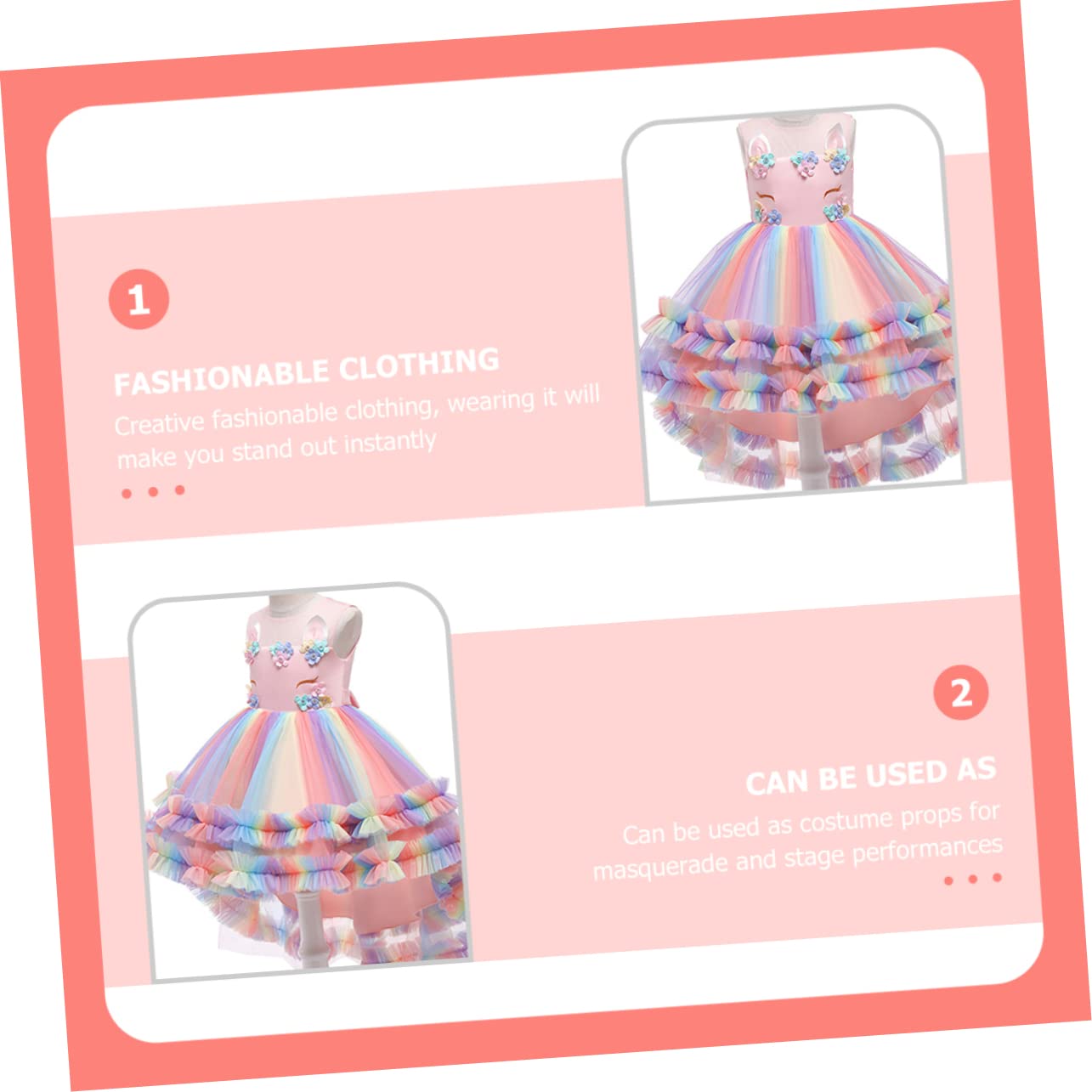 COLLBATH Tutù Abito in Paillettes Glitterate Costumi Per Bambini Abito in Tulle Per Bambina in Rete Glitterata Costume Da Ragazza Gonna Per Ragazze Da Ballo Cotone Rosa