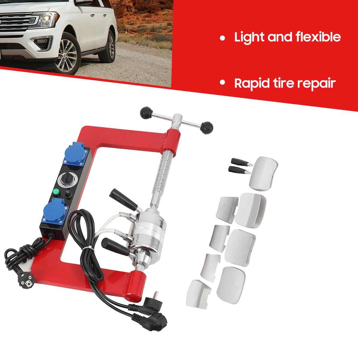 Auto Reifenreparatur Vulkanisiermaschine, 220V 1000W Reifenreparatur-Maschinen Automatische Temperaturkontrolle Reifenheizungs-Reparaturwerkzeug Reifen-Vulkanisiermaschine für PKW LKW