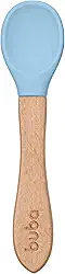 BUBA, Colher Silicone E Bambu - Azul