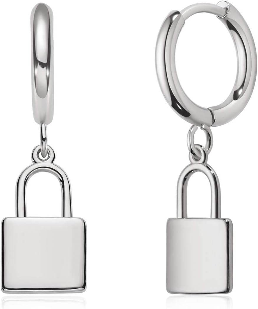 LOYATA Gold Huggie Hoop Earrings for Women Dangle Hoop Drop 14K Gold Plated Dainty Small Minimalist Cubic Zirconia Jewelry Gift…