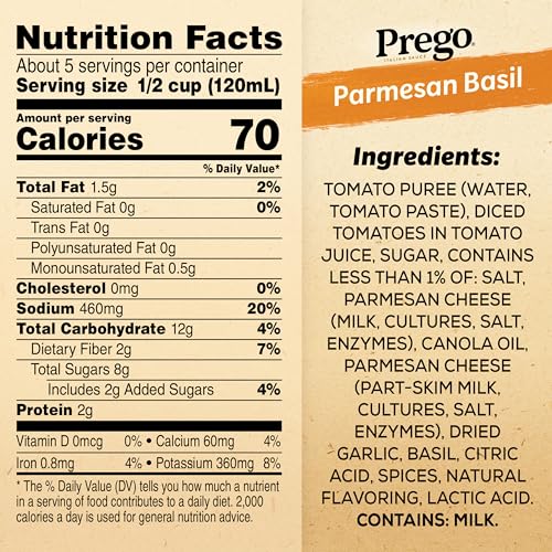 Image of Prego Parmesan Basil Pasta Sauce, 24 oz Jar