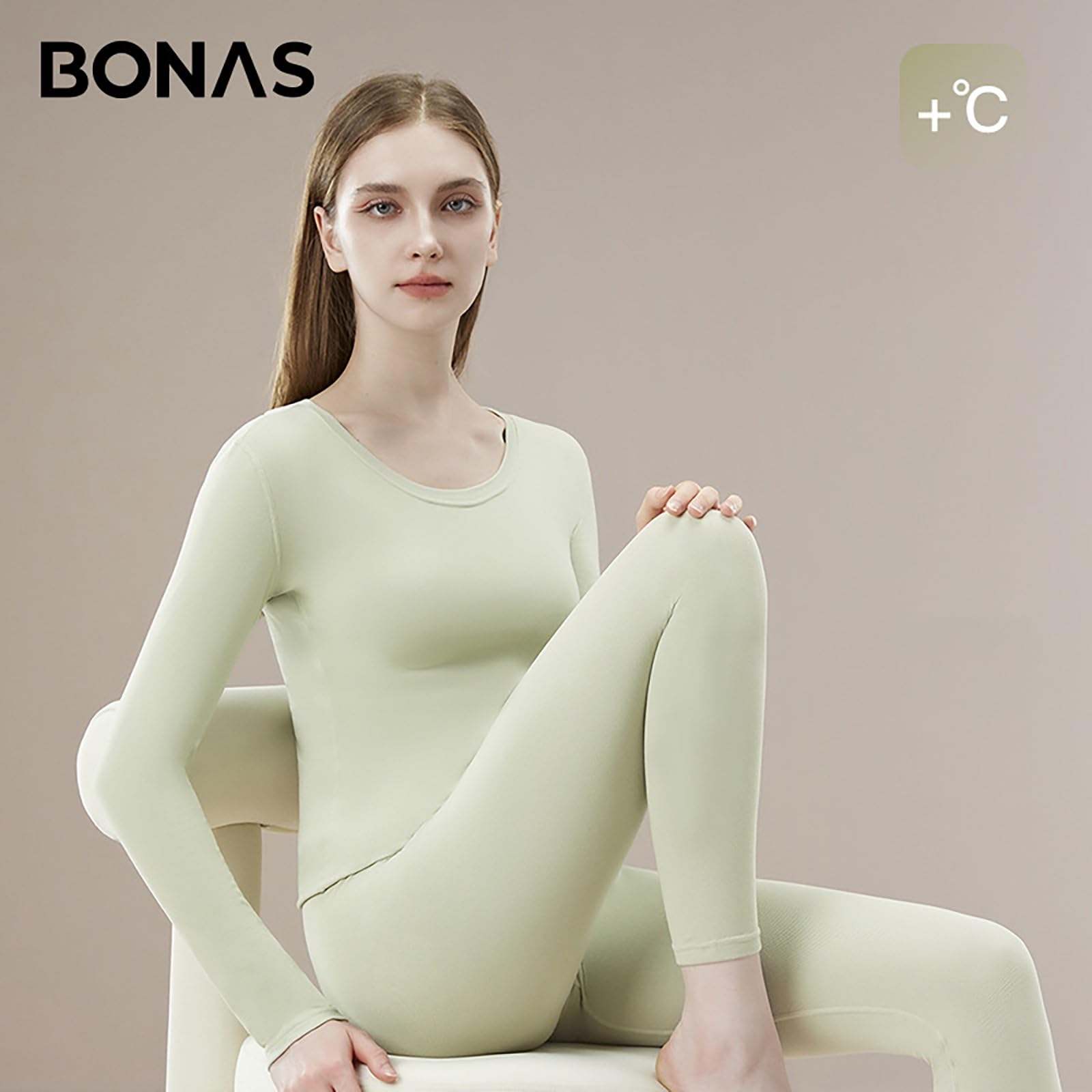 CMBSSTFC Ensemble de 2 pièces de Noël pour Femme sous-vêtements Thermiques doublés Couche de Base pour l'hiver Froid Costume Chaud pour la Maison vêtements de Base d'intérieur Tenues Cadeaux