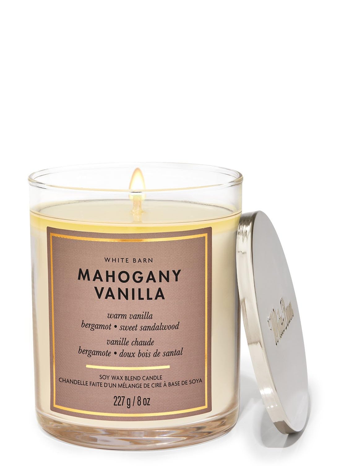 Bath and Body Works Mahogany Vanilla Single Wick Candle |227 g / 8 oz |Single Wick Candle|Woodsy Fragrance|Unisex-image-18