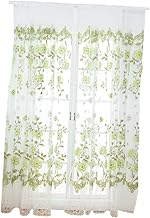 Garneck Cortinas De Janela Transparentes Cortinas Florais Verdes Cortinas Verdes Cortinas De Voile Janela De Tule Verde Grande Peônia Flores Cortinas Transparentes Cortinas De Janela