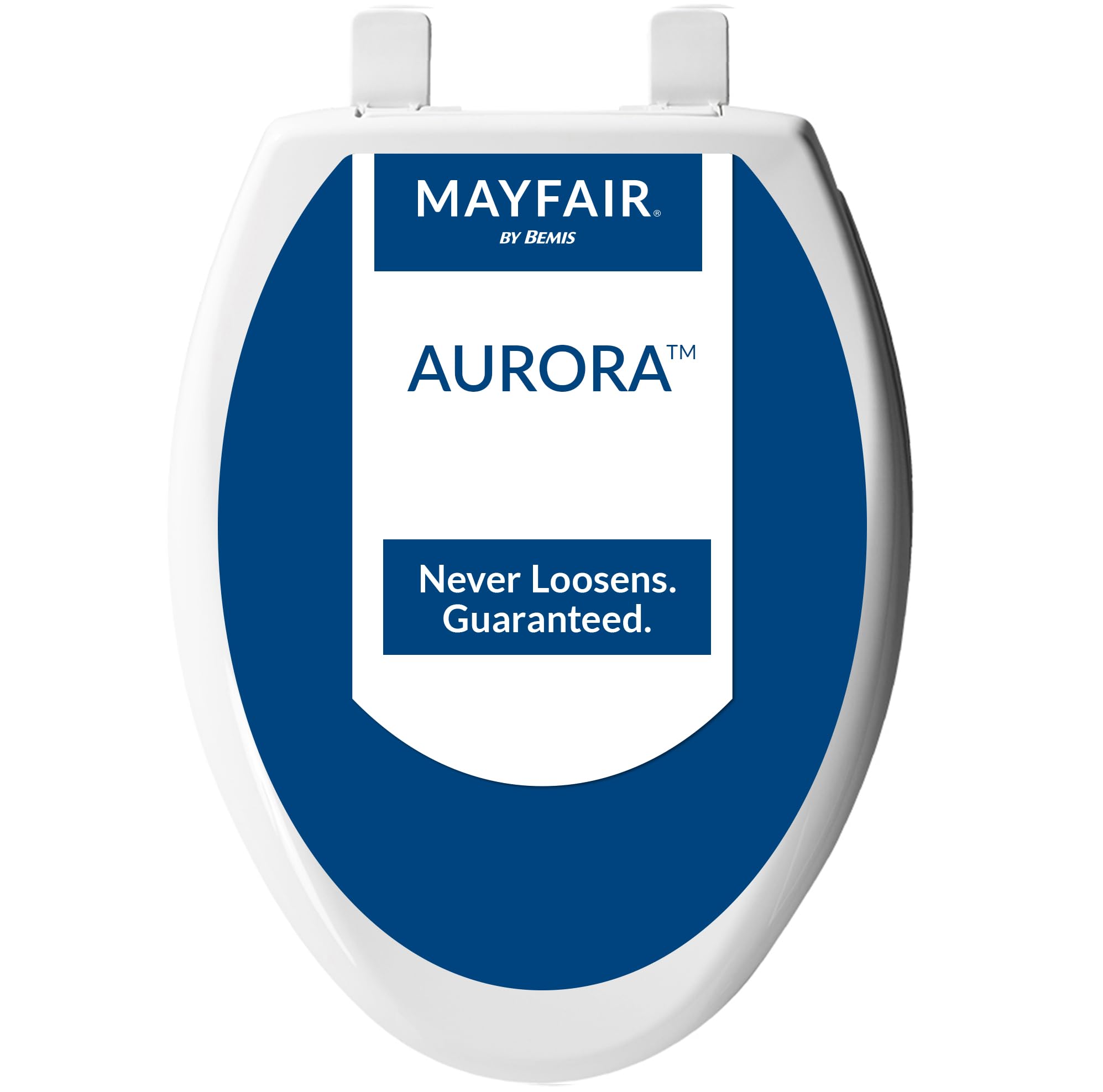 Mayfair 1887SLOW 000 Affinity Slow Close Removable Toilet Seat That Will Never Loosen, Providing The Perfect Fit, White, 1 Pack-Elongated