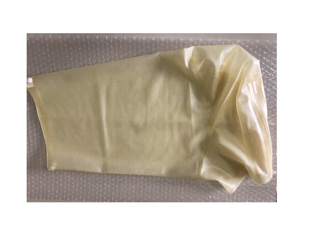 MFMYEE Masque en latex transparent avec couvre-jambes allongés, couvre-chef intégral pour jeux de rôle et Halloween (M)