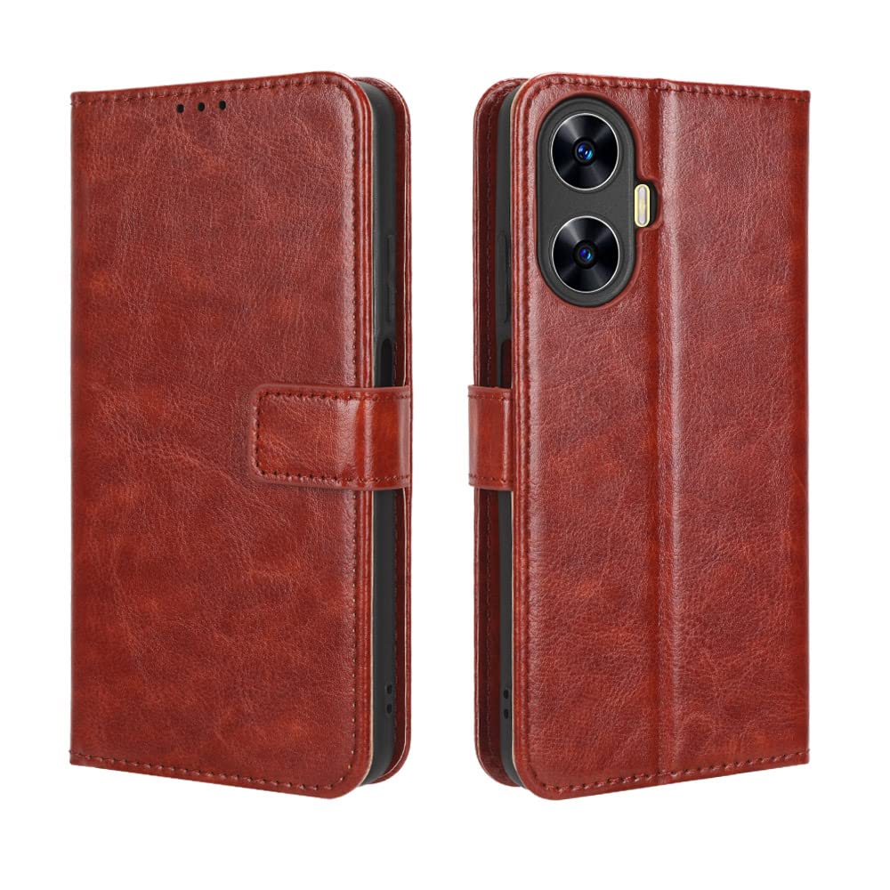 HAOYE Cover per Realme C55, Flip Cover Custodia in Pelle PU/TPU