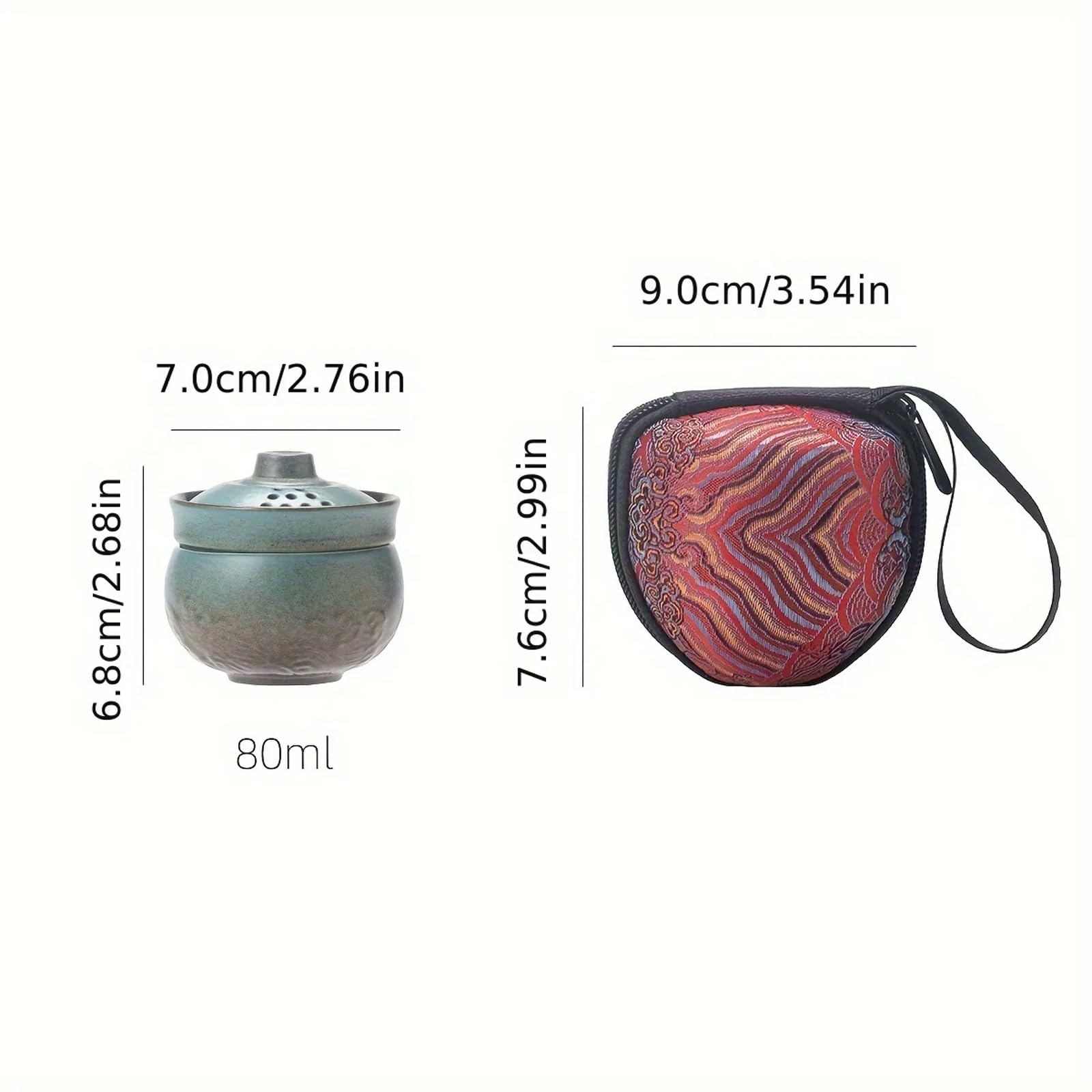 Ensemble de Brassage Portable, théière et Tasse à thé en, Green