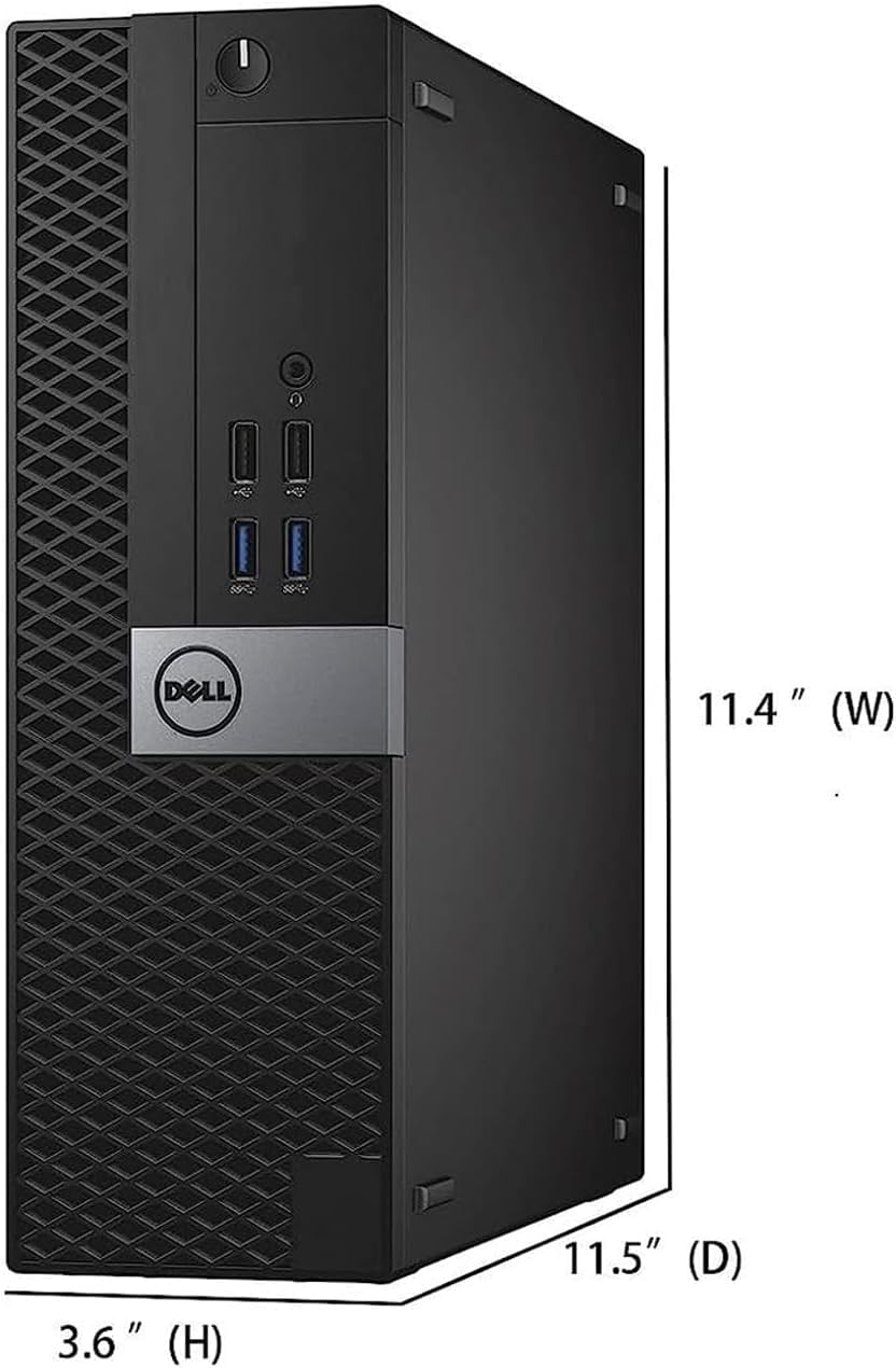 Dell Optiplex 7040 SFF Small Form Factor Desktop, Intel Quad Core i5-6500 3,2 GHz bis zu 3,6 GHz, 8 GB RAM, 256 GB SSD, 4 K Support, QWERTY Keyboard, Win11 Pro (Generalüberholt)