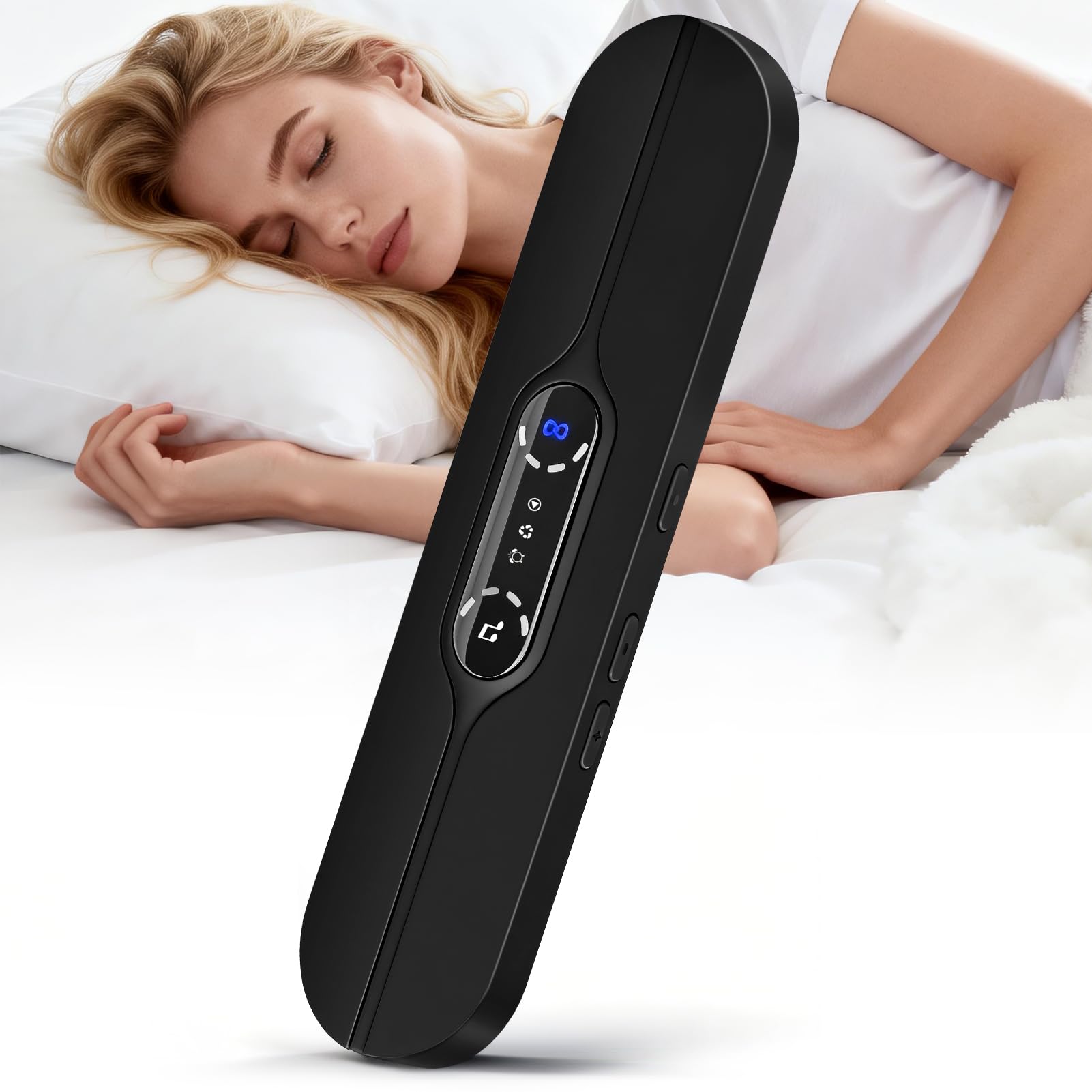 Bluetooth-Knochenschalllautsprecher, Tragbarer Schlaf Knochen Leitung Lautsprecher mit Stereo Bass, Kissenlautsprecher Bluetooth mit Weißes Rauschen, Lautstärkeregler, TF-Kartenunterstützung, Timer
