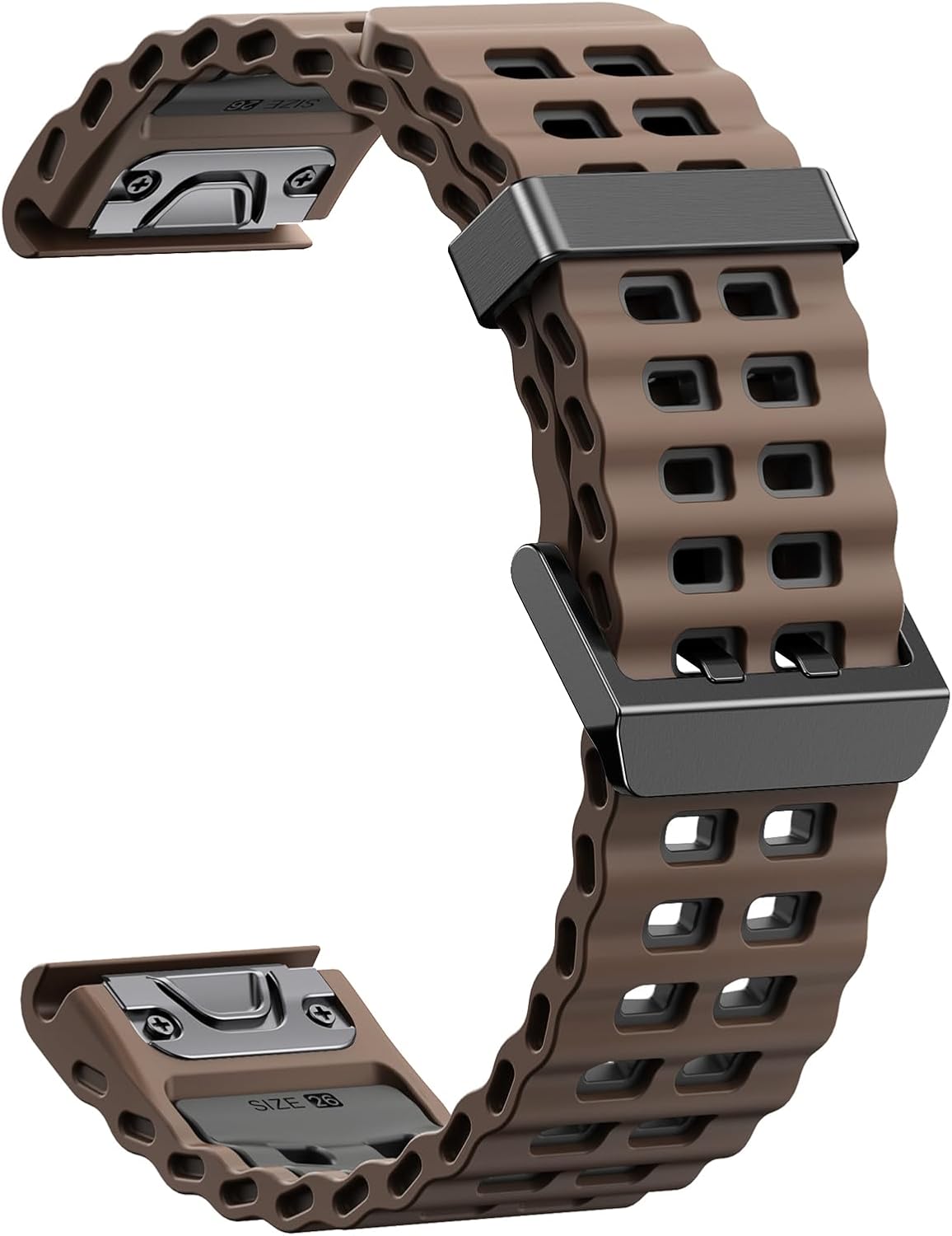 Quickfit 26mm Watch Bands for Garmin Fenix 8 51mm/7X/6X/5X, Sports Ocean Silicone Bands Compatible with Garmin Fenix 8 Pro 51mm/7X Pro/6X Pro/5X Plus/3/3HR/Descent MK1/MK2i Smartwatches