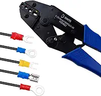 DMTI Alicate de Crimpar Terminal Pré E Isolado 0,25 A 6mm (Olhal, Pino, Luva, Forquilha, Faston, Bala, Hermafrodita etc.))
