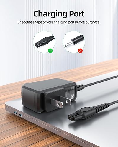 Miniatura 2 de Cable de carga de 8 V apto para Philips Norelco HQ850 QP2630 QP2530 una cuchilla Oneblade afeitadora eléctrica adaptador de recortadora fuente de