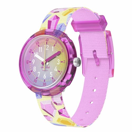 Flik Flak Girl Kids Watch Biosourced Quartz Waterproof Sparkling Gemstones