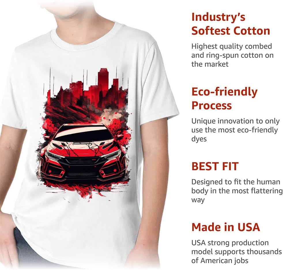 Sports Car Kids' Classic Fit T-Shirt - Auto Racing T-Shirt - Red Car Classic Fit Tee