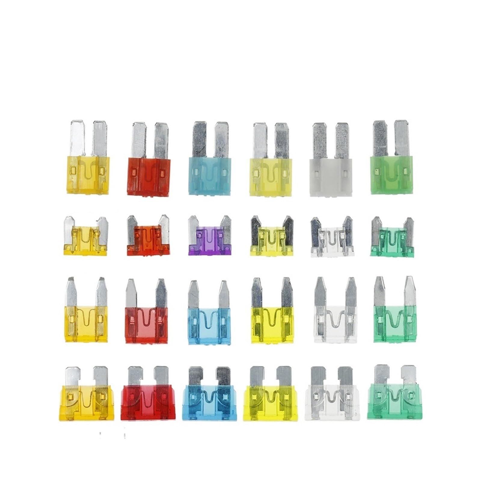 10 Uds. Fusibles de cuchilla automotrices Mini Micro2 estándar adecuados for fusibles de coche 32V 1A 2A 3A 5A 7.5A 10A 15A 25A 30A 35A 40A (Color : Silver, Size : 3A)