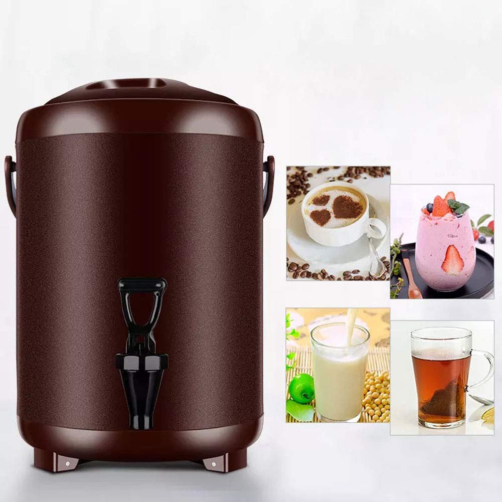 Frascos Térmicos para Bebida, Jarra Térmica Termo para Bebidas Té y Café, Dispensador de Agua Fria y Caliente Hervidor de Bebidas para fiestas, Oficina y Buffets, Aislamiento 12h, 6L/8L/10L/12L