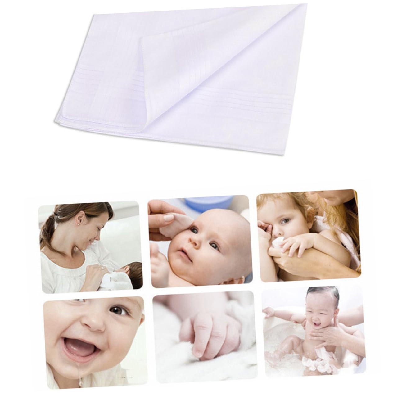 FRCOLOR 6pcs Cotton Graffiti Handkerchiefs for Random Patterns Soft and Durable Washing Towels for Home Use for Cleaning Mouth Face and Hands