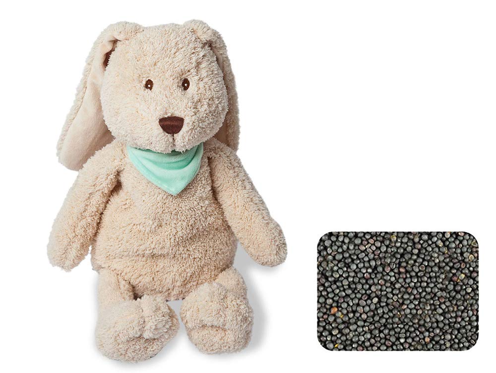 GRÜNSPECHT 327-V2 - Cojín térmico de semillas de colza con funda lavable para niños, cálido peluche para el dolor abdominal y el resfriado (327-V2)