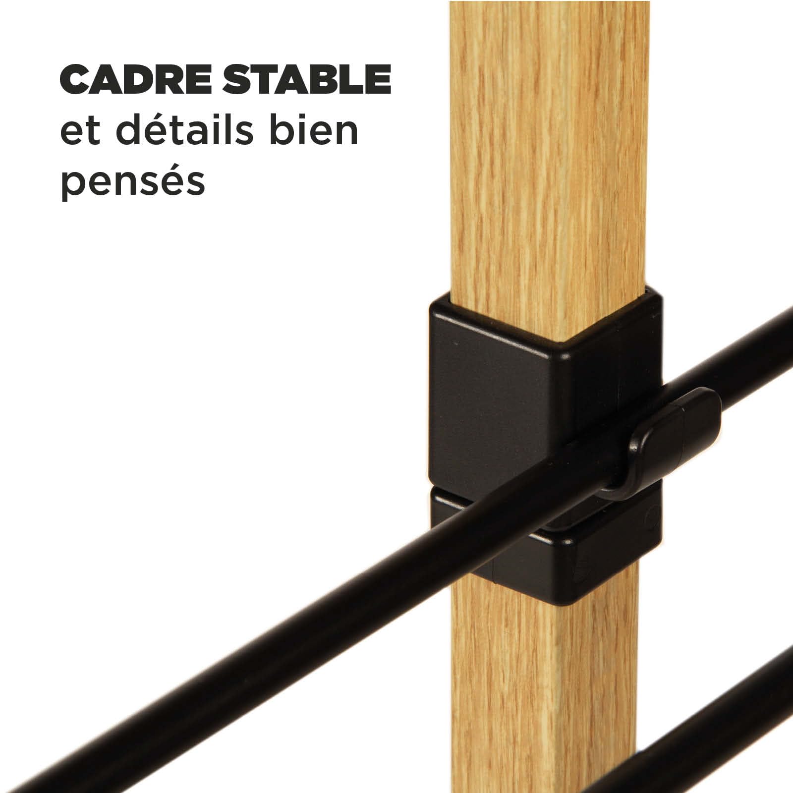 VITAPUR Séchoir à Linge Pliable - Séchage à Plusieurs Niveaux - 69 x 136 x 69 cm - Jusqu'à 20 kg de Linge - Idéal pour Les Petits Appartements - Roues Stables