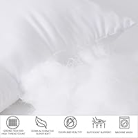 Vista 2 de Guvar Juego de 2 rellenos de almohada suaves de 18 x 18 pulgadas, alternativa a relleno de almohada, almohadas decorativas para sofá, almohadas