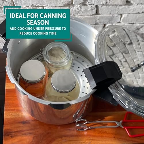 Miniatura 7 de Mirro 92116 Polished Aluminum 5 / 10 / 15-PSI Pressure Cooker / Canner Cookware, 16-Quart, Silver