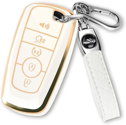 Funda para llavero Ford con llavero, funda de TPU suave protección completa para Ford Explorer Fusion Escape Edge Expedition F150 F250 F350 F450