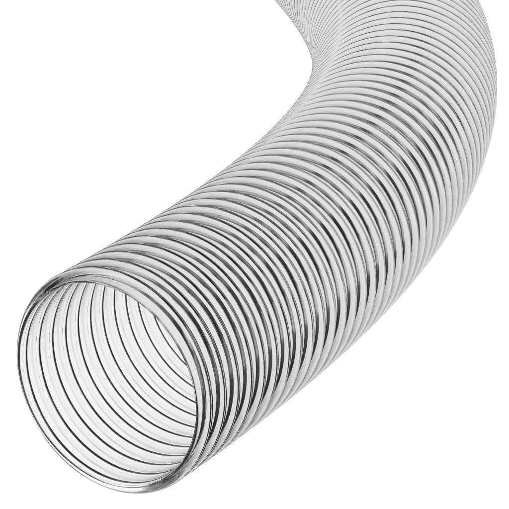 45mm 10 Metre + Clips Clear Pond Hose Pipe Water Butt Corrugated Flexible PVC Garden for Fish Fountain Filter Pump Tubing