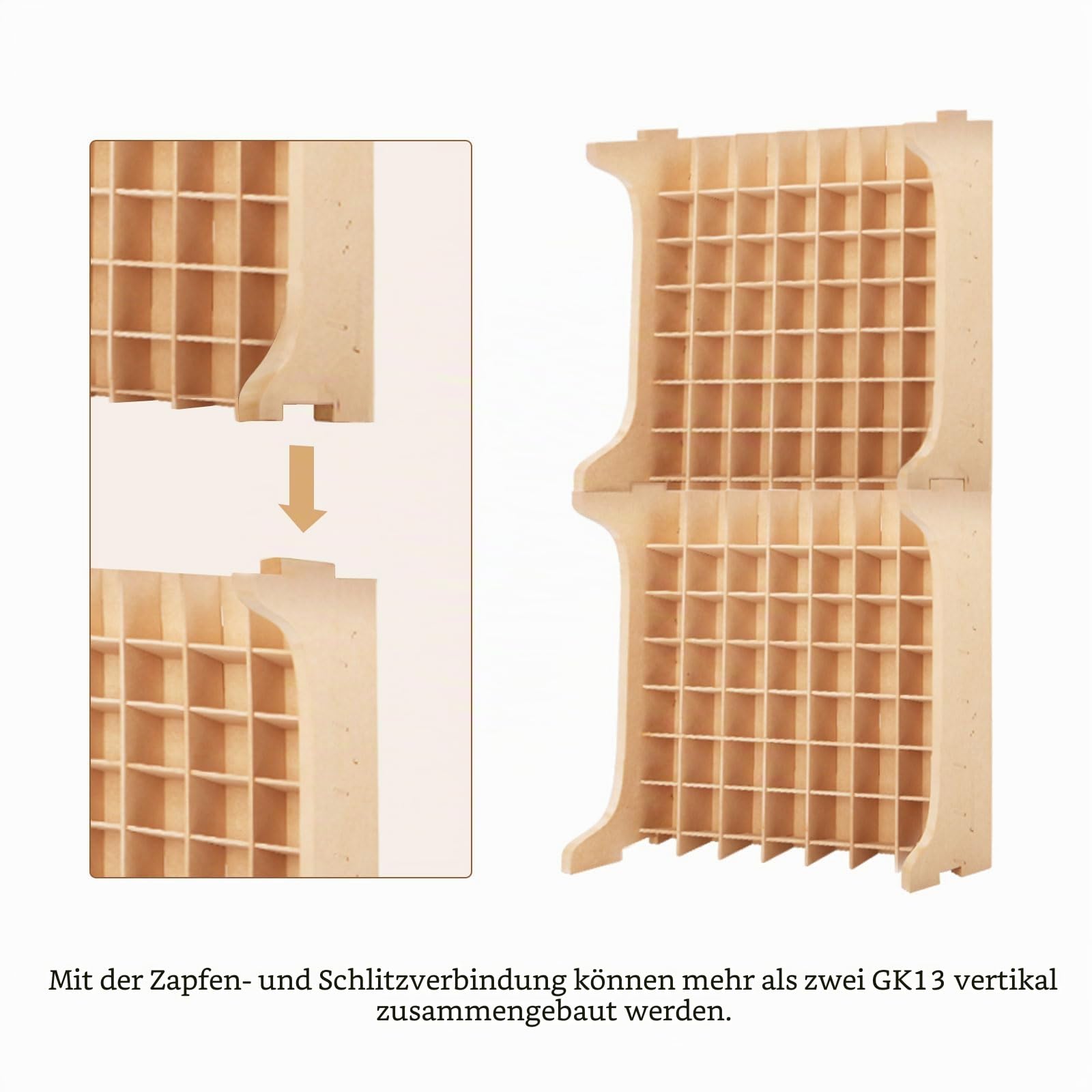 Farbregal-Organizer mit 49 Löchern, passend für 10 ml TAMIYA,10 ml/18 ml MR HOBBY, Modellierwerkzeug-Aufbewahrung mit MDF-Material, Bastel-Farbhalter-Regal GK13
