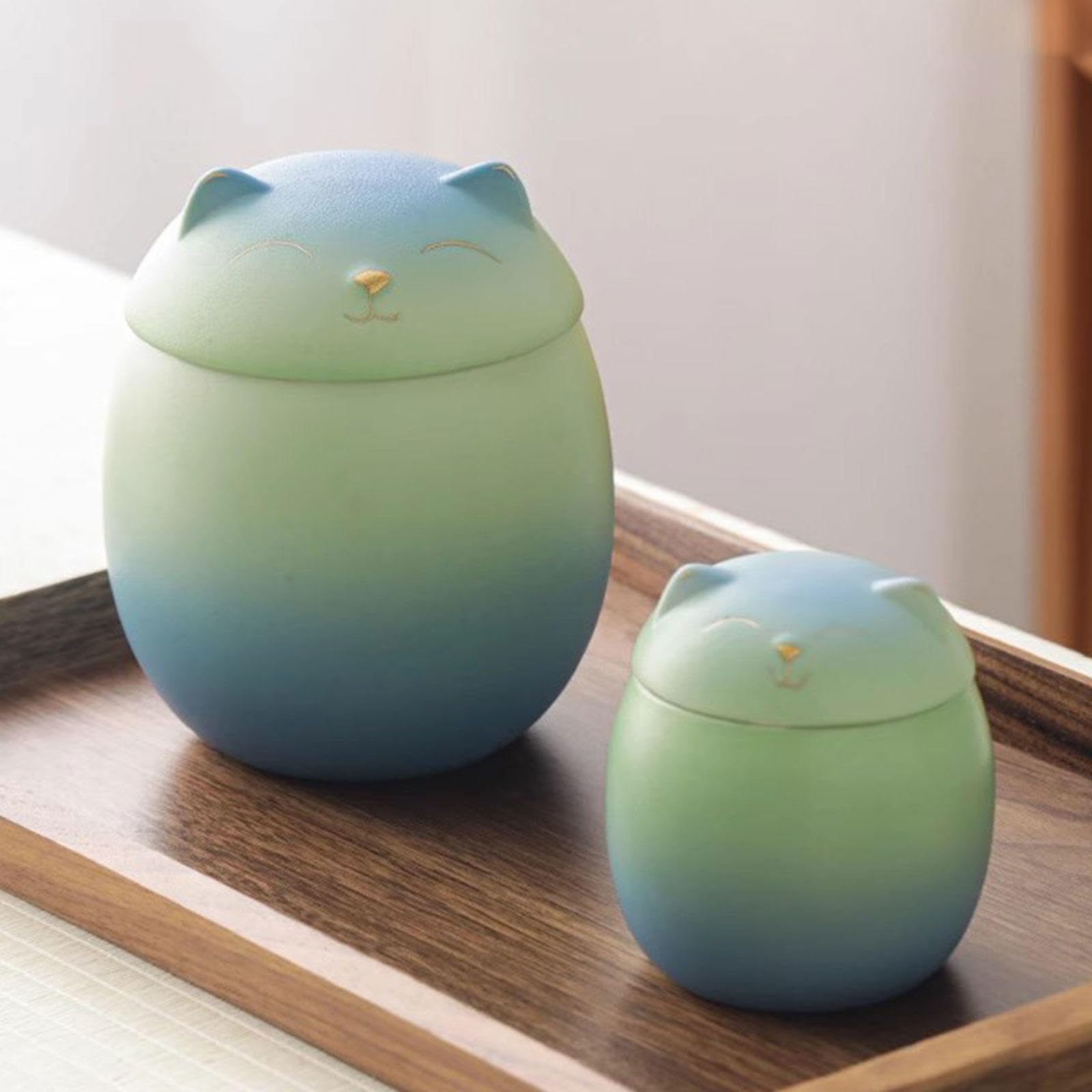 Urny na prochy, Urna pogrzebowa Kremacja na prochy zwierząt domowych(Blue Green,Small)