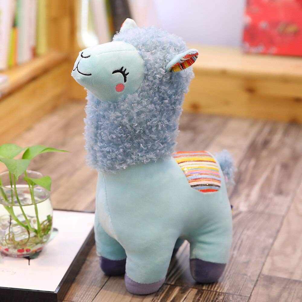 blue alpaca stuffed animal