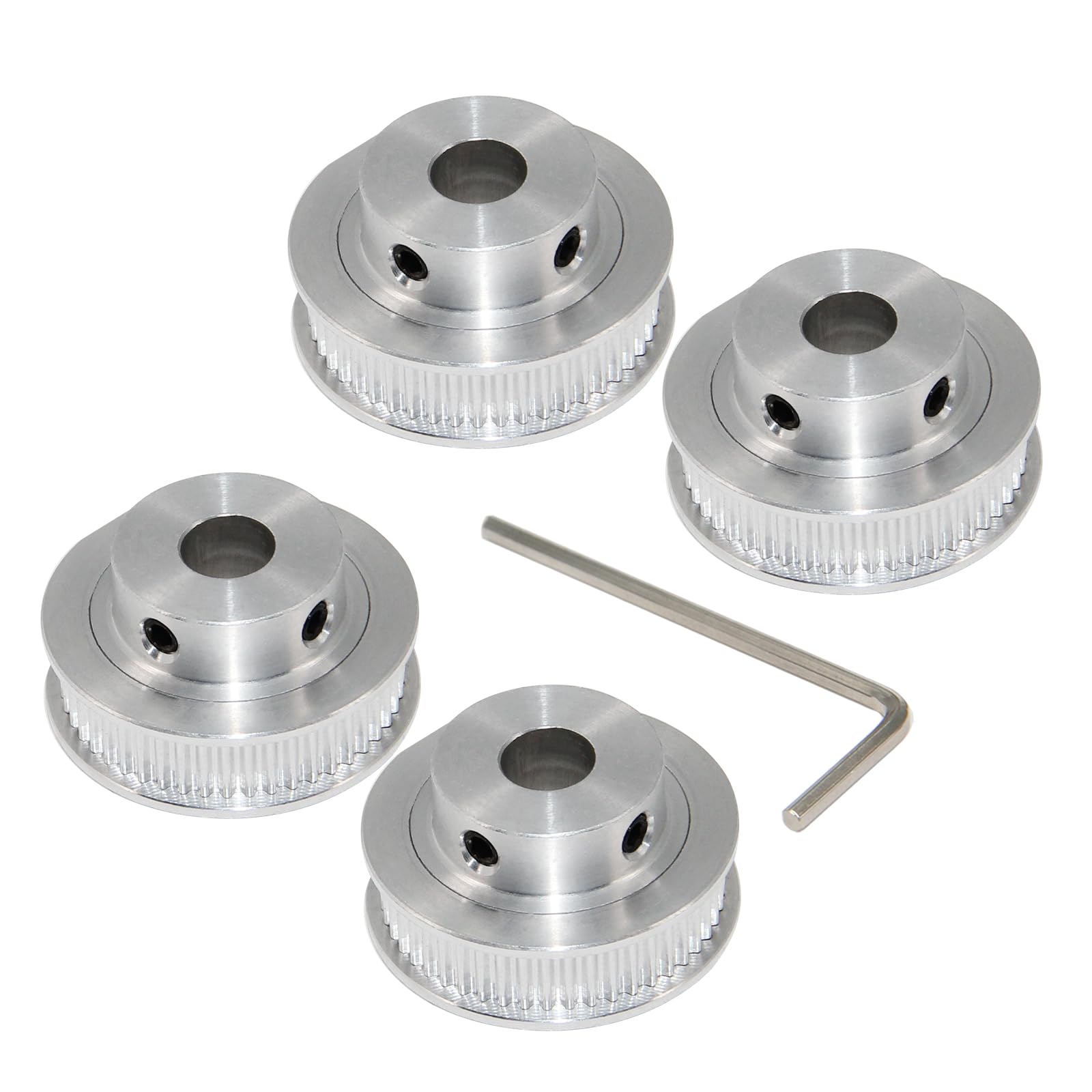 2GT Pulleys 80 Teeth 5mm Bore 80T Timing Belt Pulleys Synchronous Wheel Aluminum for Width 6mm Belt 3D Printers Parts, 4pcs/Pack(Size: 80T-5mm Bore) — Amazon image 7