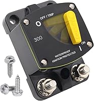 Vista 31 de E9 50 Amp Disyuntor con diseño de interruptor empotrado Protección IP67 impermeable DC 12V-72V 50A Reinicio manual UL montaje en superficie