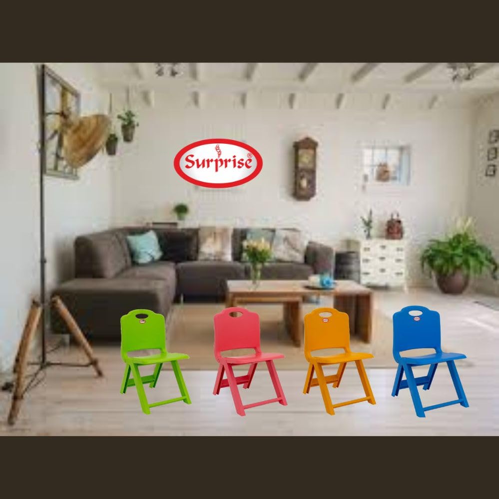 Surprise® Kids Foldable Chair for Boys & Girls | Space-Saving & Portable | Kids Study Chair Small | Children Folding Chair for Playrooms, Schools, Daycares and Home (Green) 3