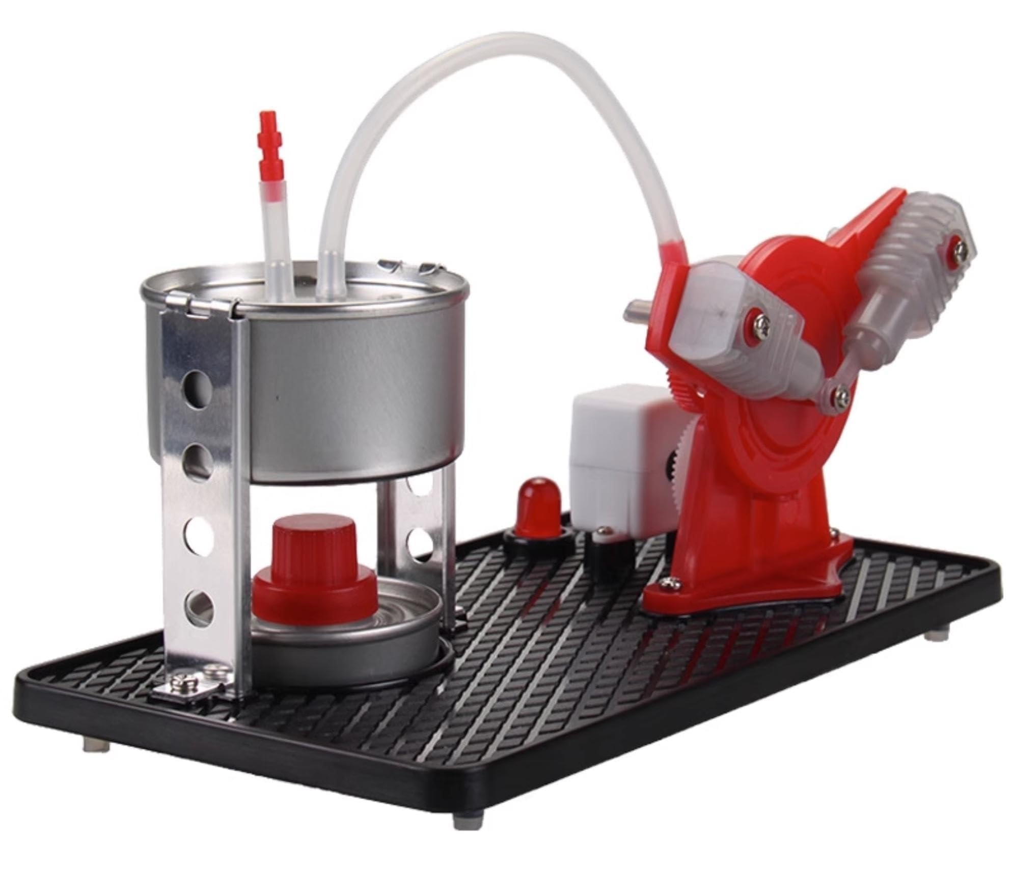 THE WHITE SHOP Miniature Working Steam Engine, Heat-powered model engine Steam-driven Generator Educational steam Engine kit Science experiment learning Mechanical model