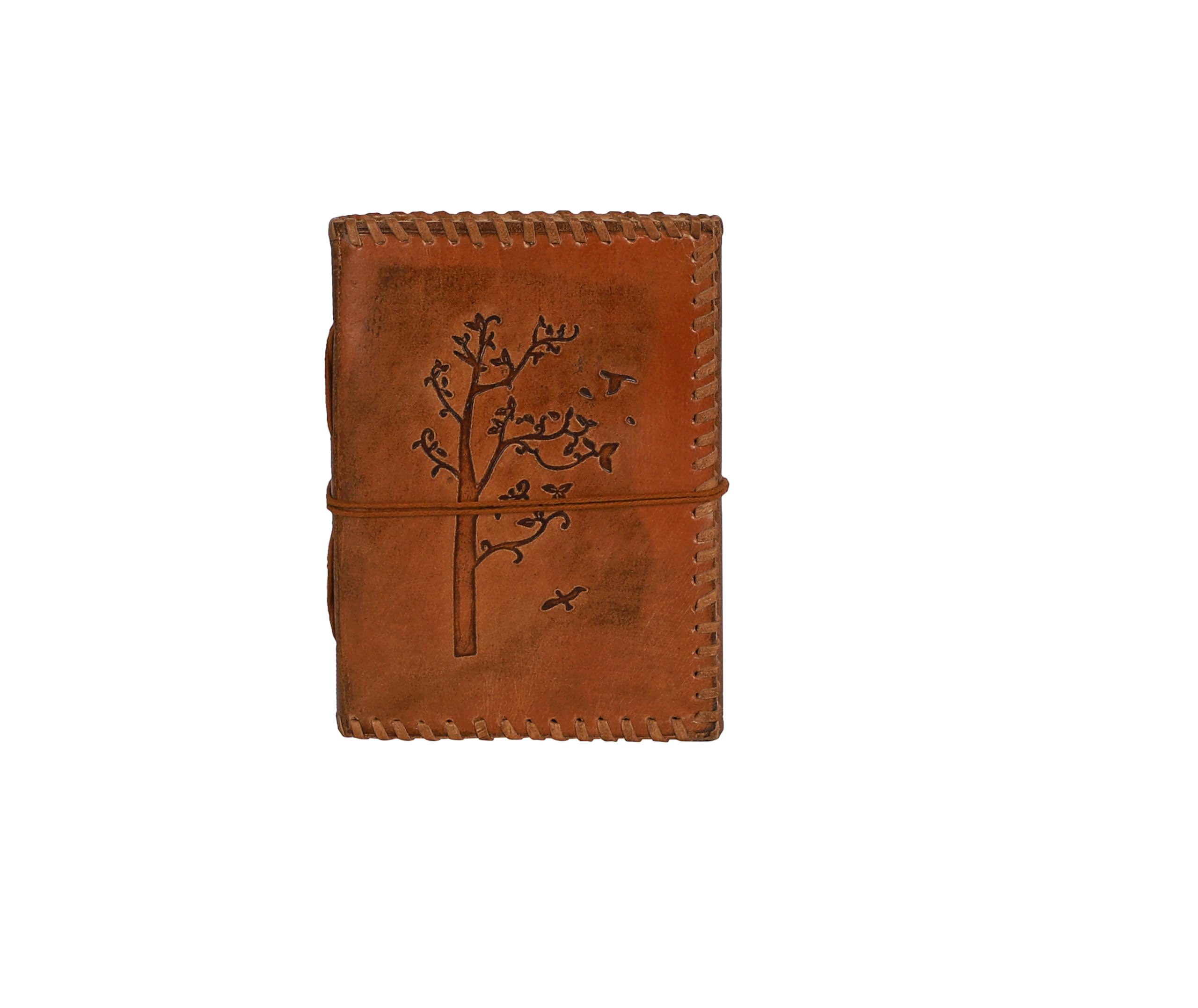 Wonderlist Handicrafts Skórzany dziennik vintage oprawiony szkicownik ręcznie robiony papierowy notatnik do pisania książki (drzewo)