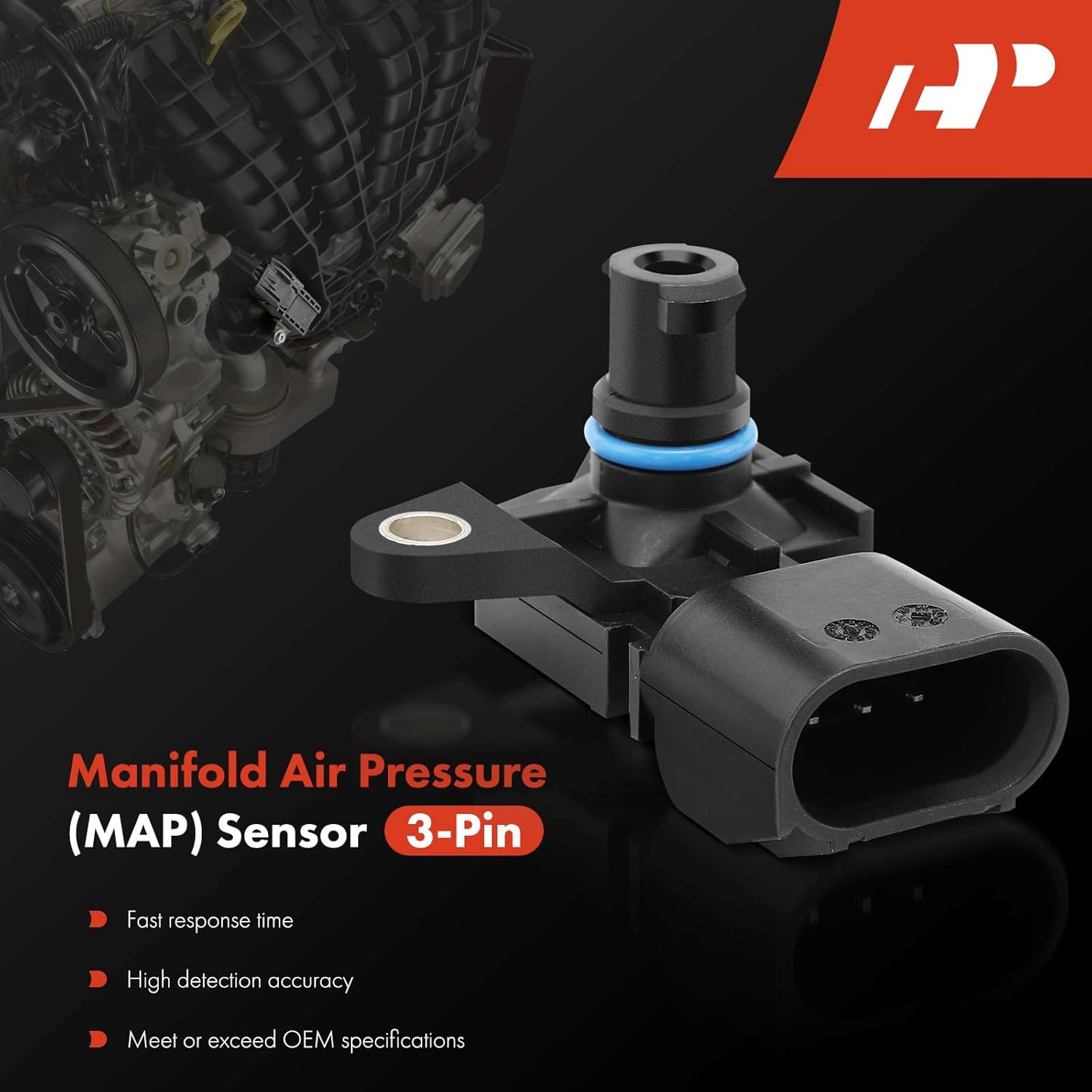 A-Premium Intake Manifold With Runner Control Valve & MAP Sensor - Compatible with Chrysler, Dodge, Jeep Vehicles - Avenger, Caliber, Compass, Journey, Patriot, Sebring - 2007-2017 - 2.4L 2.0L 1.8L