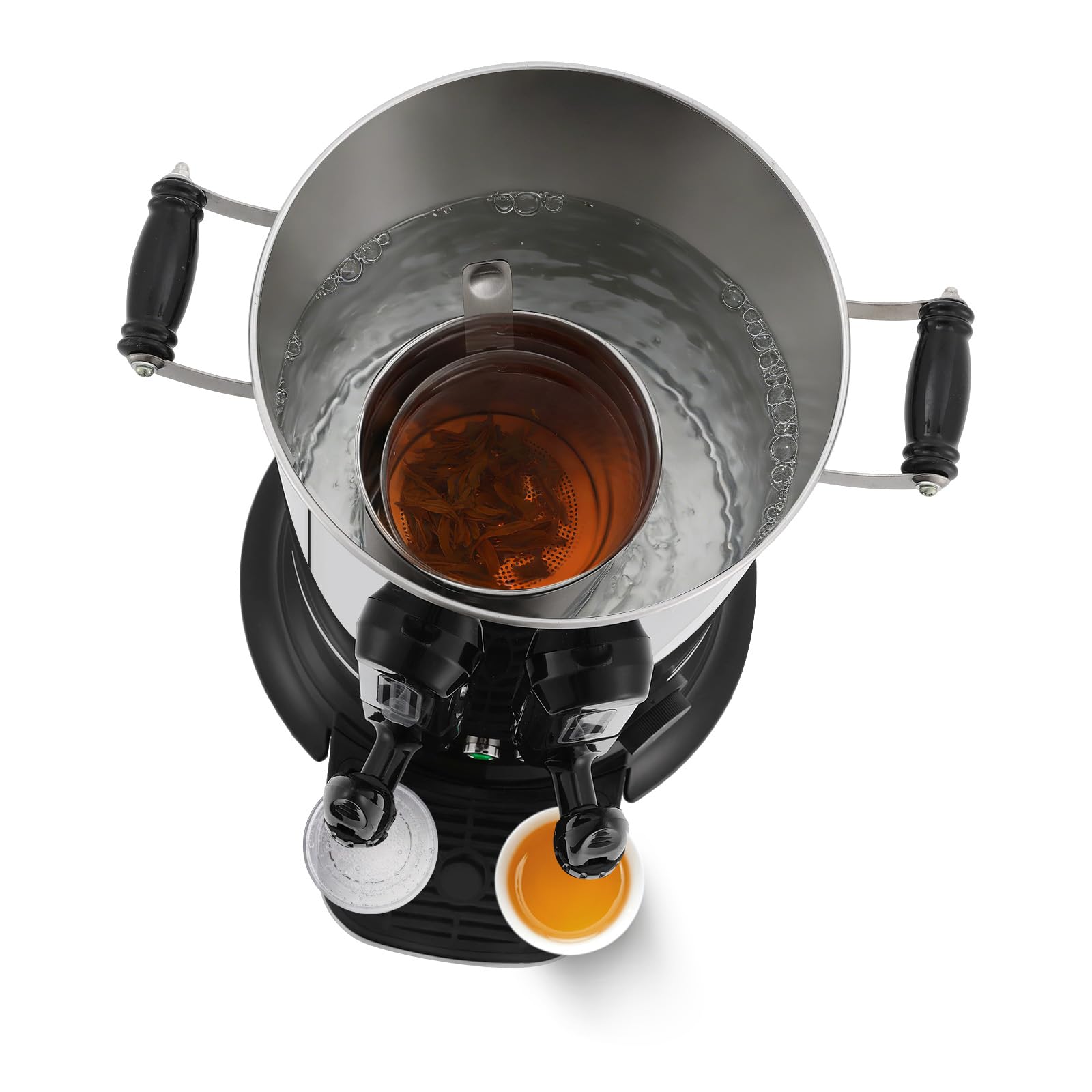 Urna da caffè commerciale da 8 l, in acciaio inox 201, 50 tazze, con percolatore, macchina da caffè a doppia parete in acciaio inox con controllo della temperatura regolabile e mantenimento al caldo