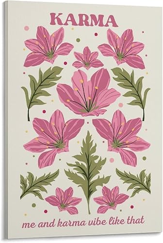 BATWHO Póster de Karma para pared, póster impreso en lienzo para el hogar, baño, dormitorio, oficina, sala de estar, póster sin marco 16 x 24