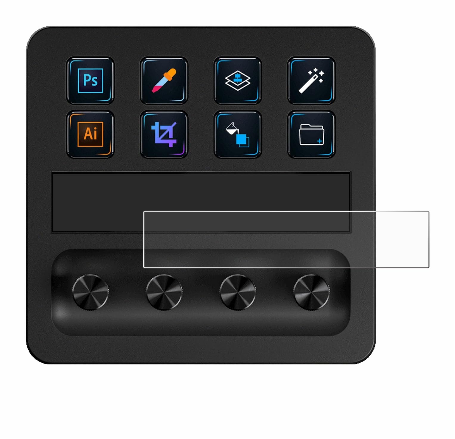 upscreen Scratch Shield Screen Protector compatible with Elgato Stream Deck + - HD-Clear, Anti-Fingerprint
