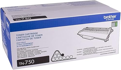 Miniatura 5 de Brother TN750 TN750 Tóner de alto rendimiento, rendimiento de 8000 páginas, negro