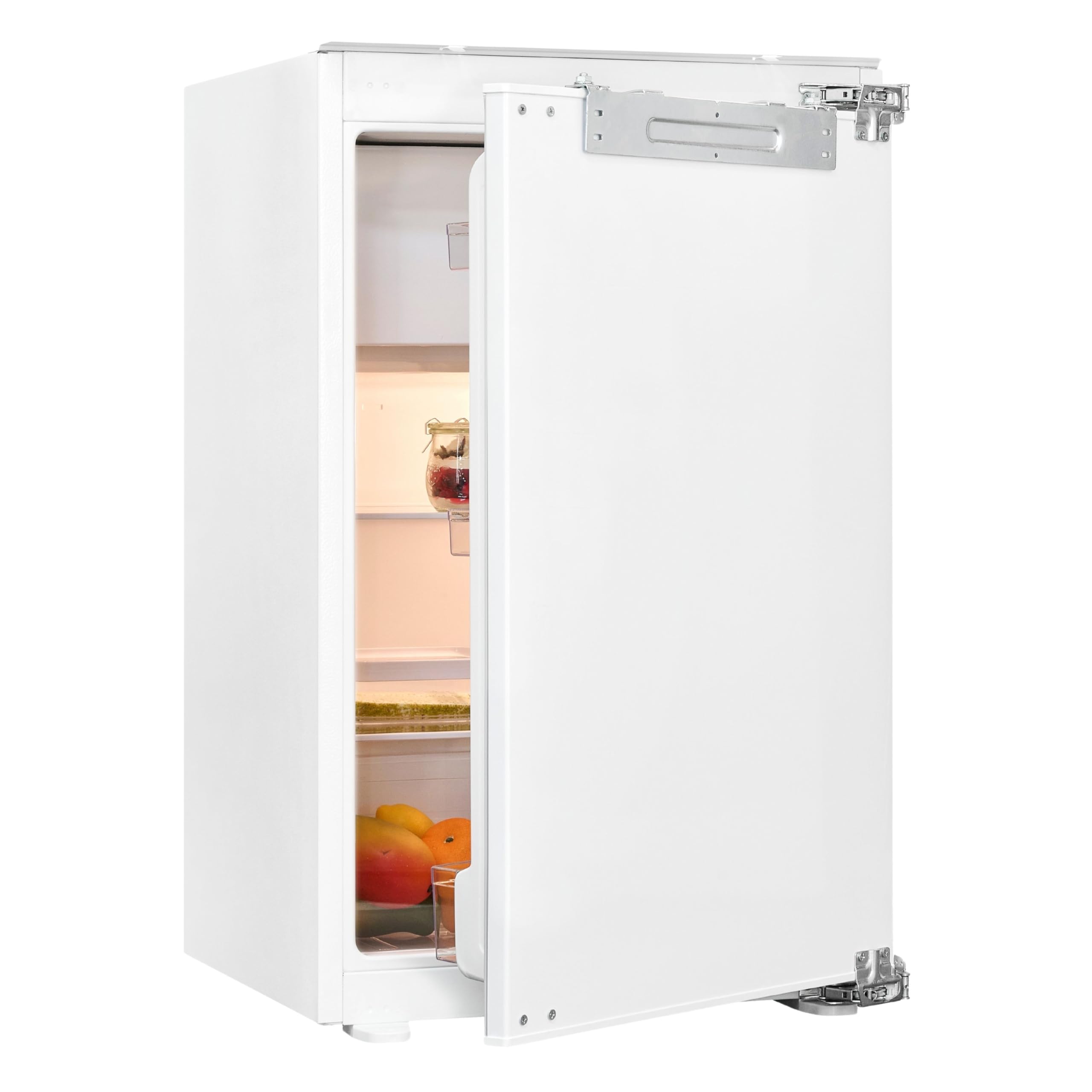 Exquisit Einbaukühlschrank mit Gefrierfach | 119 l Nutzinhalt, Energieklasse E, 40 dB(A) | kompakte Bauform, 4-Sterne-Gefrierfach, LED-Beleuchtung, elektronische Regelung | EKS5131-4-FE-090E
