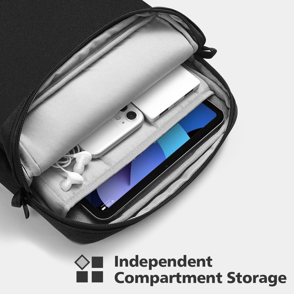 KIZUNA Tablet Sleeve Case 10 Inch Shoulder Bag for 11" iPad Pro M4 M2/11 10.5" 10.9" iPad Air M2/ 10.9" iPad 10 9 8/10" Surface Go 3/ Samsung Galaxy Tab A8/10.5" Galaxy Tab S6,Black - Image 5