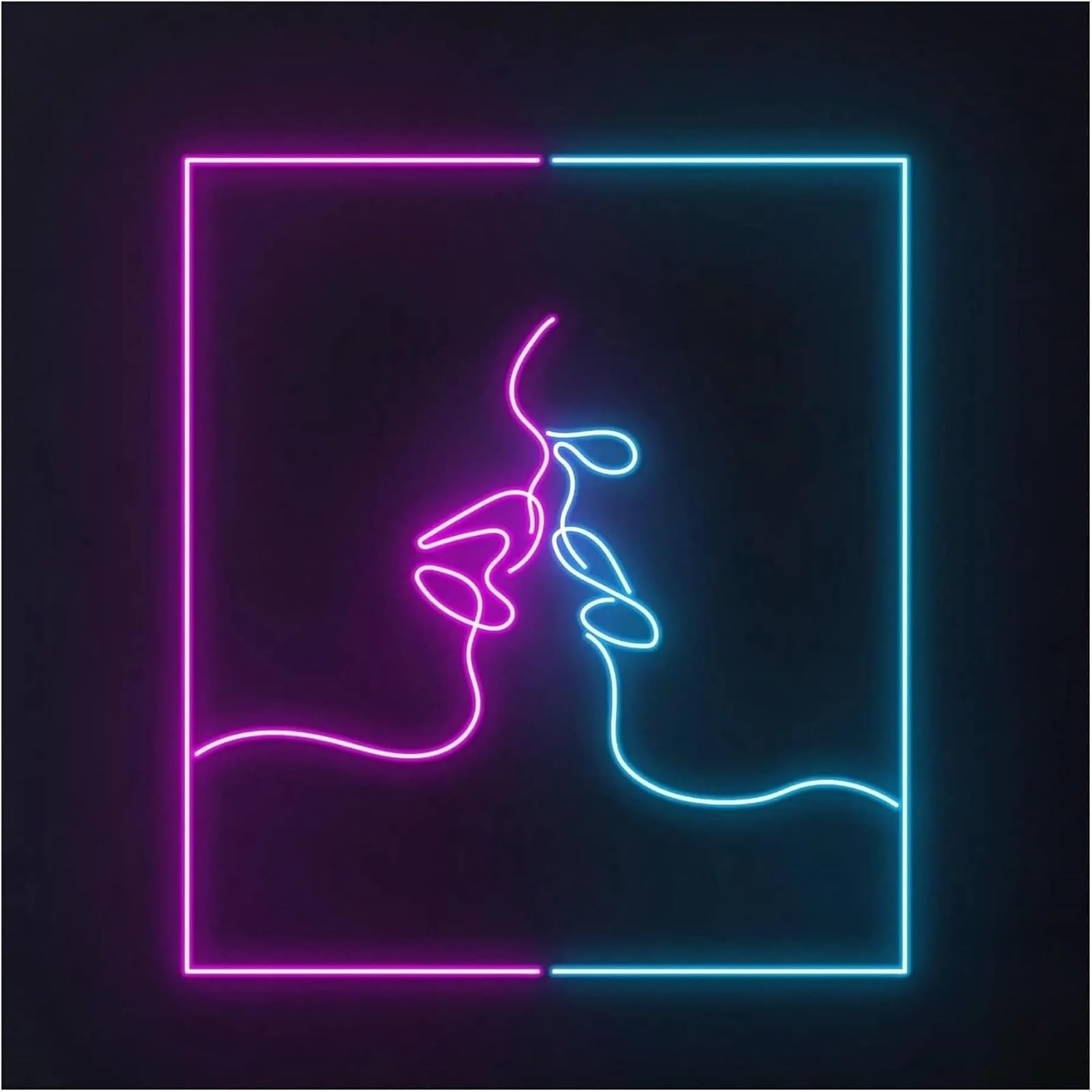 Decoraciones de neón para interiores Para la palabra prestada de lámpara neón Pareja besándose para el letrero