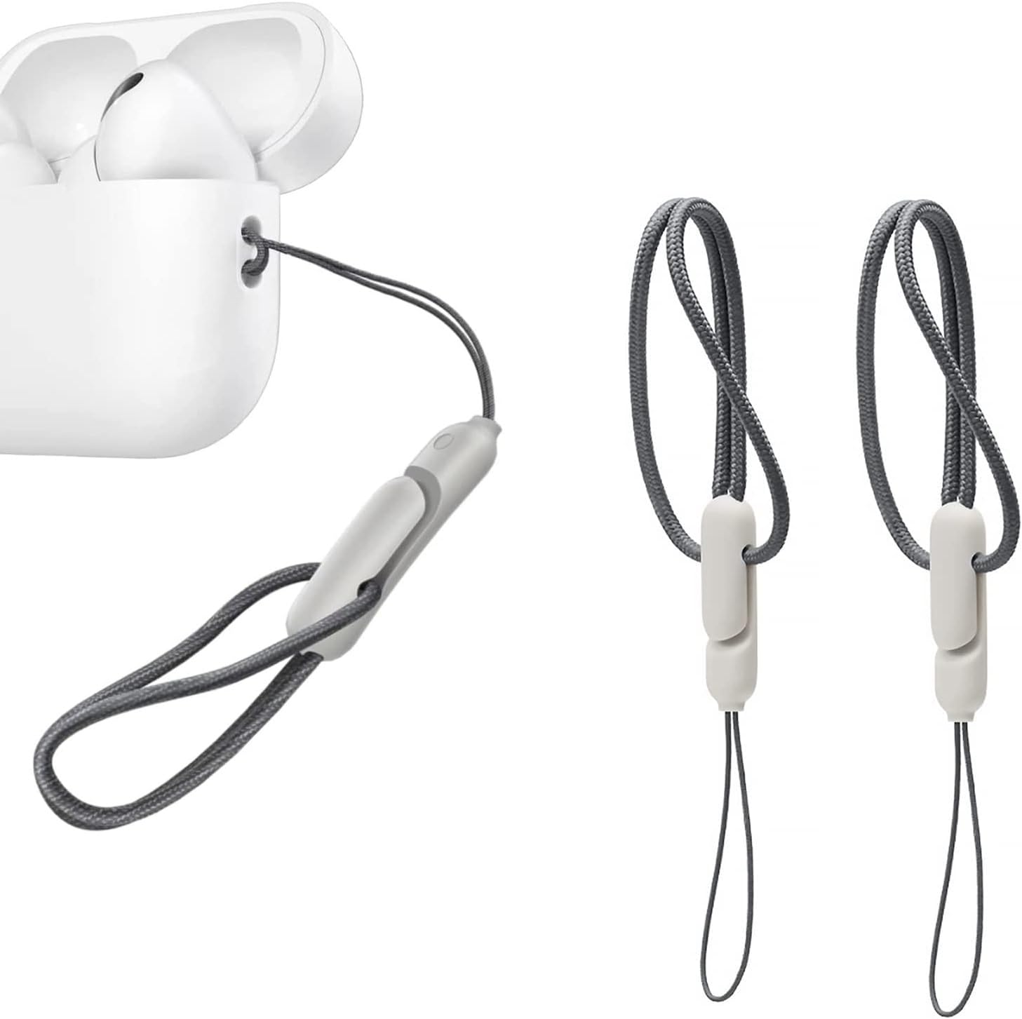 OBOE Nylon Lanyard Strap COMPATIBLE FOR' AirPods Pro Case Adjustable Anti-Drop Hand Strap with Clip for Mobile Phones, Keys, Earphone Case [Pack of 2]-image-12