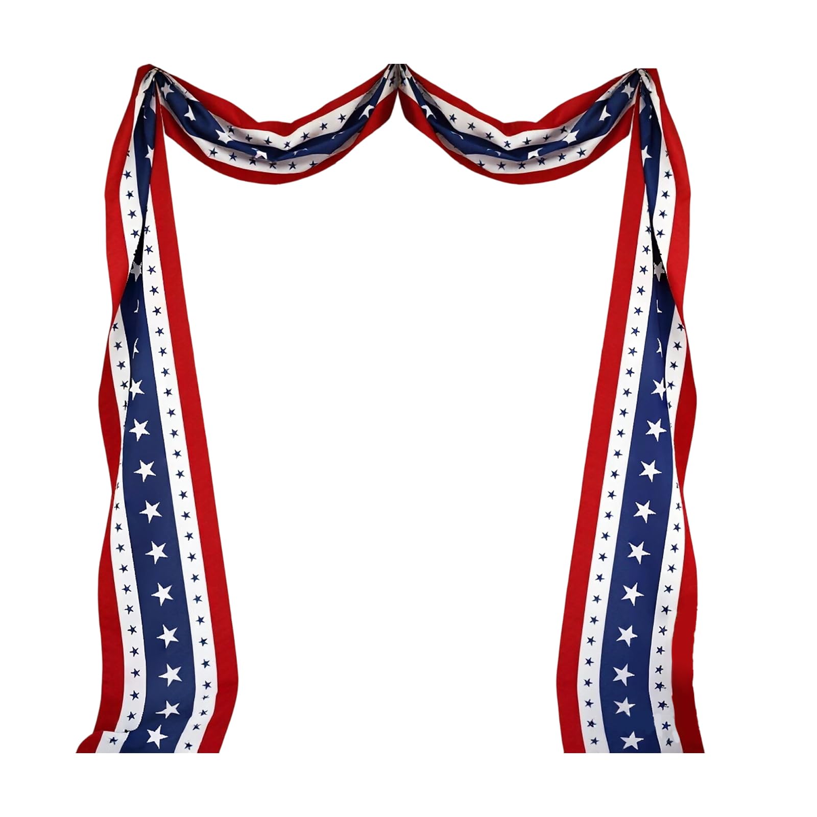 Jazuaiao Themed Patriotic Bunting with Permanent Polyester Fabric Great for Anniversary and Historical Day Incidents Commercial Holiday Display