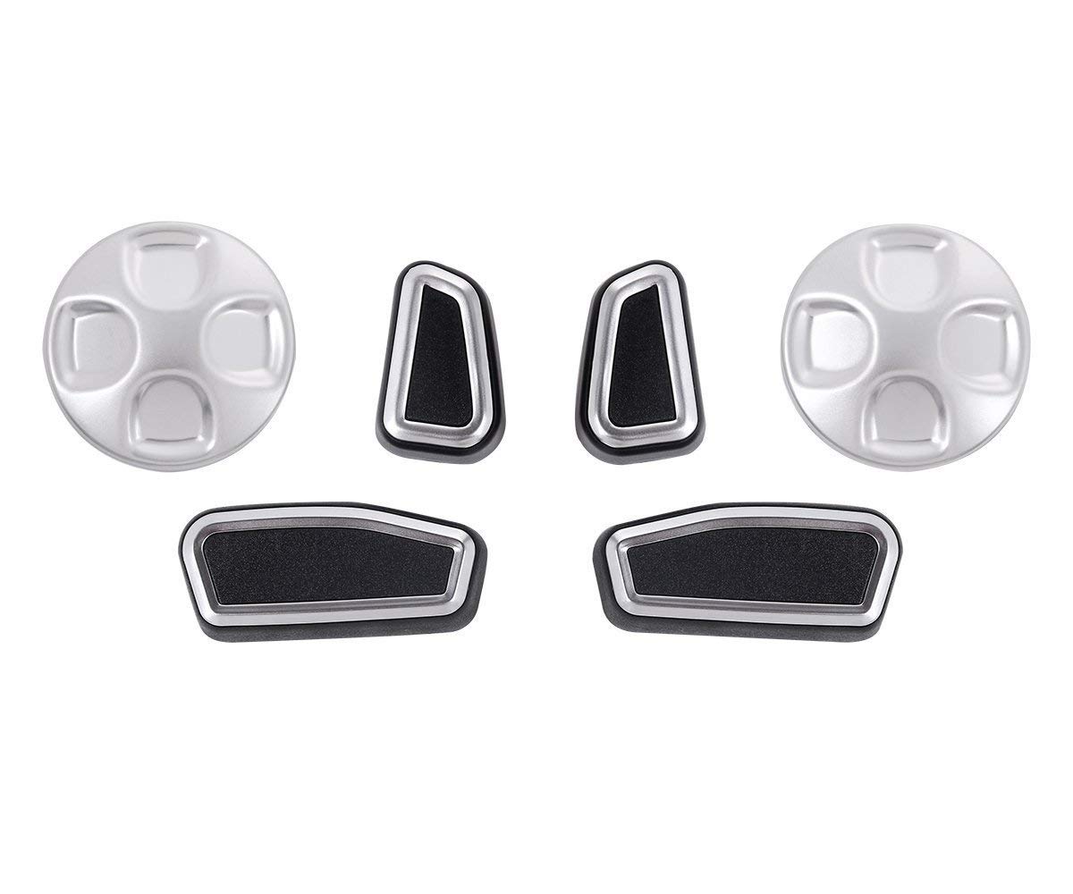 per Levante 2016 2017 per Ghibli 2014-2017 per Quattroporte 2013-2017 Set da 6 pezzi/Set di coperture per pulsanti di regolazione dei sedili in ABS cromato per Alfa Romeo Giulia Stelvio 2017