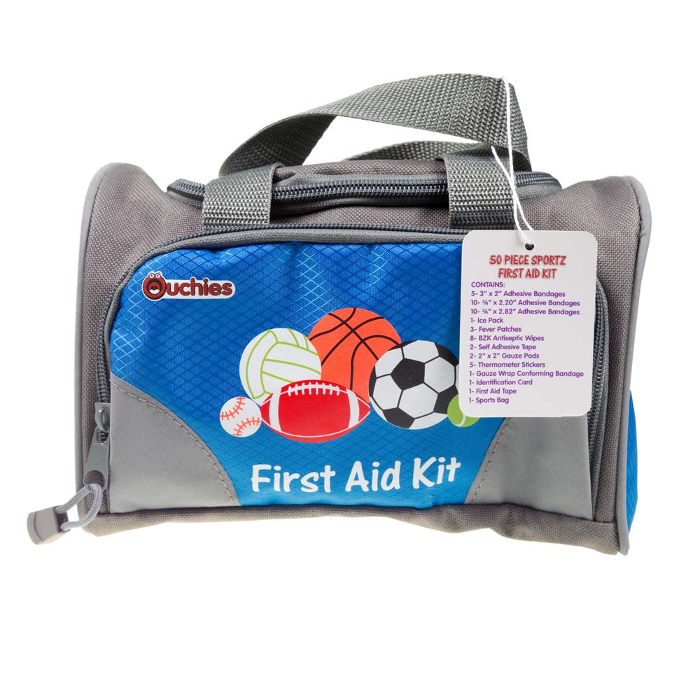 Amazon.com: Ouchies 50 Piece Sportz Kid's First Aid Kit, 50 Count