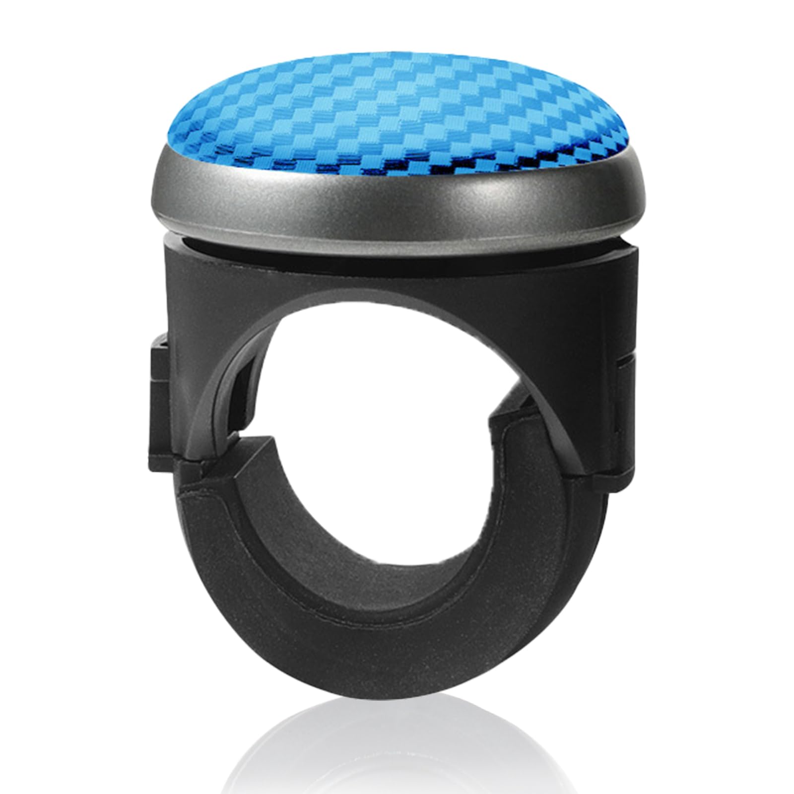 Pincuttee Steering Wheel Power Handle Spinner Knob,Carbon Fiber Steering Wheel Knob,Universal for Cars/Trucks/Tractors/Mowers/Forklifts,Steering Wheel Accessories(Carbon Fiber-Blue,1PC)